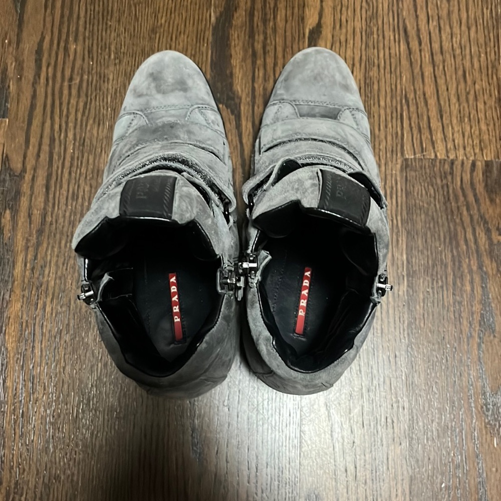 Authentic Prada platform ankle boots